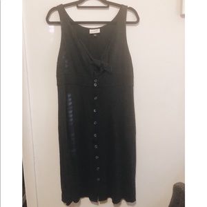 Black Button-Down sundress with tie